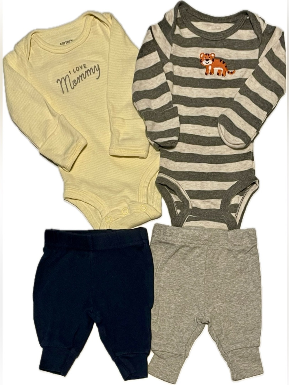 4 pc Carters NB onesies & pants